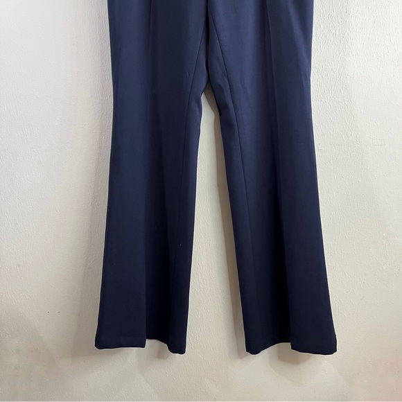 Akris Punto Pants Mikko Straight Leg Boyfriend Pants in Navy Blue Sz US 10 EUC - Picture 7 of 12